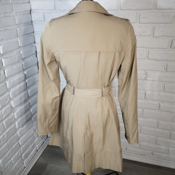 Ricki's Ladies Size Small Tan Lined 1 Button Closure Belted Trench Coat - Picture 2 of 12